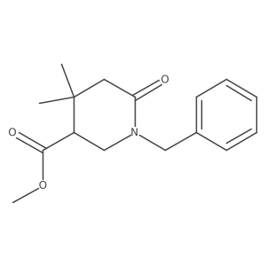 Methyl 1-benzyl-4,4-dimethyl-6-oxopiperidine-3-carboxylate结构式