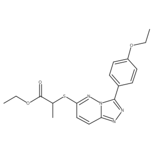Ethyl 2-((3-(4-ethoxyphenyl)-[1,2,4]triazolo[4,3-b]pyridazin-6-yl)thio)propanoate结构式