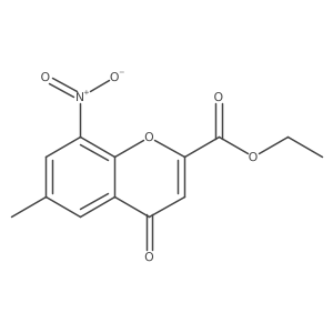 Ethyl 6-methyl-8-nitro-4-oxo-4H-1-benzopyran-2-carboxylate Structure