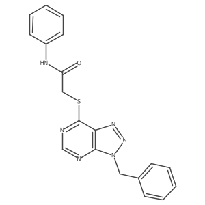 2-((3-benzyl-3H-[1,2,3]triazolo[4,5-d]pyrimidin-7-yl)thio)-N-phenylacetamide结构式