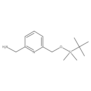 2-Aminomethyl-6-[(tert-butyldimethylsilyloxy)methyl]pyridine结构式