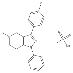 1h-Pyrazolo[4,3-c]pyridine,3-(4-fluorophenyl)-4,5,6,7-tetrahydro-5-methyl-1-phenyl-,monomethanesulfonate Structure