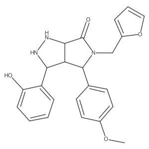 5-(Furan-2-ylmethyl)-3-(2-hydroxyphenyl)-4-(4-methoxyphenyl)-1,2,3,3a,4,6a-hexahydropyrrolo[3,4-c]pyrazol-6-one结构式