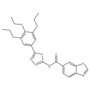 N-(5-(3,4,5-triethoxyphenyl)-1,3,4-oxadiazol-2-yl)benzo[d]thiazole-6-carboxamide结构式