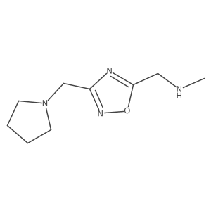N-Methyl-3-(1-pyrrolidinylmethyl)-1,2,4-oxadiazole-5-methanamine结构式