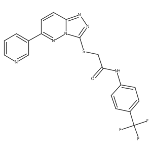 2-((6-(pyridin-3-yl)-[1,2,4]triazolo[4,3-b]pyridazin-3-yl)thio)-N-(4-(trifluoromethyl)phenyl)acetamide Structure