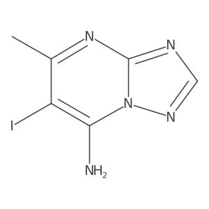 6-Iodo-5-methyl-[1,2,4]triazolo[1,5-a]pyrimidin-7-amine结构式