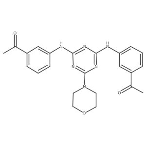 1,1'-(((6-Morpholino-1,3,5-triazine-2,4-diyl)bis(azanediyl))bis(3,1-phenylene))diethanone Structure