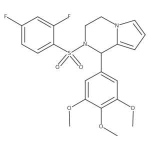 2-((2,4-Difluorophenyl)sulfonyl)-1-(3,4,5-trimethoxyphenyl)-1,2,3,4-tetrahydropyrrolo[1,2-a]pyrazine结构式