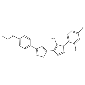 1-(2,4-difluorophenyl)-4-(3-(4-ethoxyphenyl)-1,2,4-oxadiazol-5-yl)-1H-1,2,3-triazol-5-amine结构式