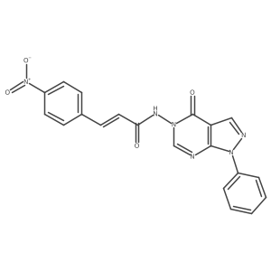 (E)-3-(4-nitrophenyl)-N-(4-oxo-1-phenyl-1H-pyrazolo[3,4-d]pyrimidin-5(4H)-yl)acrylamide Structure