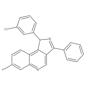 1-(3-chlorophenyl)-7-fluoro-3-phenyl-1H-pyrazolo[4,3-c]quinoline Structure