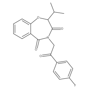 4-(2-(4-fluorophenyl)-2-oxoethyl)-2-isopropylbenzo[f][1,4]oxazepine-3,5(2H,4H)-dione Structure