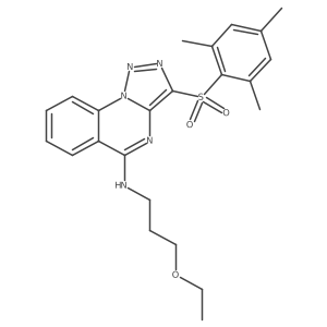 N-(3-ethoxypropyl)-3-[(2,4,6-trimethylphenyl)sulfonyl][1,2,3]triazolo[1,5-a]quinazolin-5-amine结构式