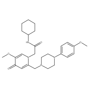 N-cyclohexyl-2-(5-methoxy-2-((4-(4-methoxyphenyl)piperazin-1-yl)methyl)-4-oxopyridin-1(4H)-yl)acetamide Structure