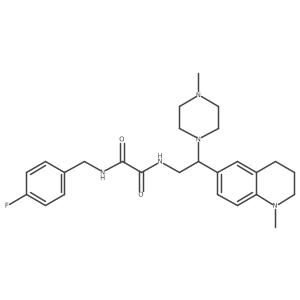 N1-(4-fluorobenzyl)-N2-(2-(1-methyl-1,2,3,4-tetrahydroquinolin-6-yl)-2-(4-methylpiperazin-1-yl)ethyl)oxalamide结构式