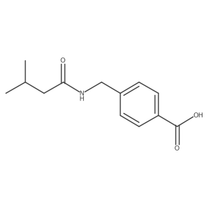 4-[(3-Methylbutanamido)methyl]benzoic acid结构式