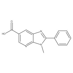 3-Methyl-2-phenyl-3H-imidazo[4,5-b]pyridine-6-carboxylic acid结构式