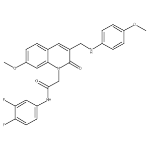 N-(3,4-difluorophenyl)-2-(7-methoxy-3-(((4-methoxyphenyl)amino)methyl)-2-oxoquinolin-1(2H)-yl)acetamide Structure