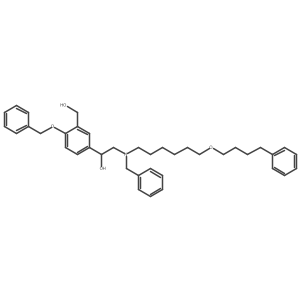 2-(Benzyl(6-(4-phenylbutoxy)hexyl)amino)-1-(4-(benzyloxy)-3-(hydroxymethyl)phenyl)ethan-1-ol Structure