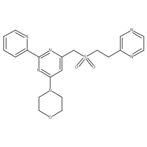 4-Morpholin-4-yl-6-(2-pyrazin-2-ylethylsulfonylmethyl)-2-pyridin-2-yl-pyrimidine结构式
