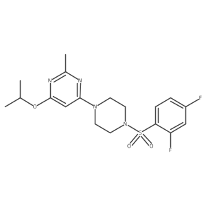4-(4-((2,4-Difluorophenyl)sulfonyl)piperazin-1-yl)-6-isopropoxy-2-methylpyrimidine结构式