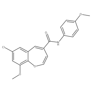 7-chloro-9-methoxy-N-(4-methoxyphenyl)-1-benzoxepine-4-carboxamide结构式