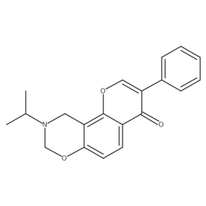 9-isopropyl-3-phenyl-9,10-dihydrochromeno[8,7-e][1,3]oxazin-4(8H)-one结构式