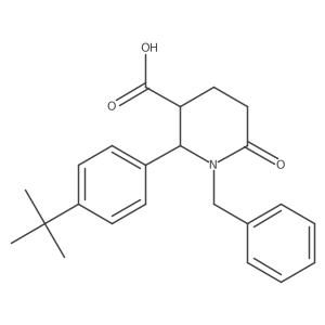 1-Benzyl-2-[4-(tert-butyl)phenyl]-6-oxo-3-piperidinecarboxylic acid Structure