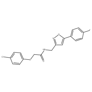 2-(4-chlorophenoxy)-N-((5-(4-fluorophenyl)isoxazol-3-yl)methyl)acetamide Structure