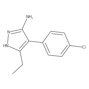 4-(4-chlorophenyl)-3-ethyl-1H-pyrazol-5-amine结构式