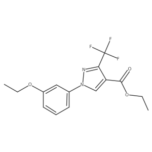 Ethyl 1-(3-ethoxyphenyl)-3-(trifluoromethyl)-1H-pyrazole-4-carboxylate结构式