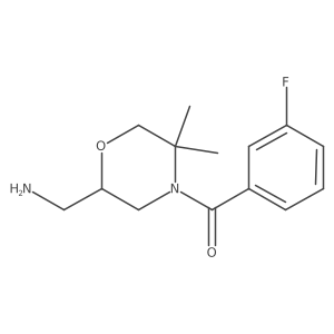 [2-(Aminomethyl)-5,5-dimethyl-4-morpholinyl](3-fluorophenyl)methanone Structure