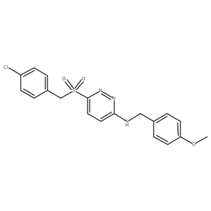 6-[(4-chlorophenyl)methanesulfonyl]-N-[(4-methoxyphenyl)methyl]pyridazin-3-amine结构式