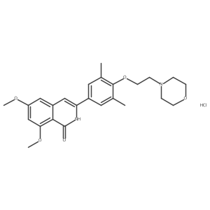 3-(4-(2-Morpholinoethoxy)-3,5-dimethylphenyl)-6,8-dimethoxyisoquinolin-1(2h)-one hydrochloride Structure