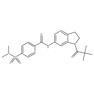 4-(N,N-dimethylsulfamoyl)-N-(1-pivaloylindolin-6-yl)benzamide Structure