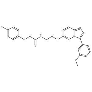 2-(4-fluorophenoxy)-N-(2-{[3-(3-methoxyphenyl)-[1,2,4]triazolo[4,3-b]pyridazin-6-yl]oxy}ethyl)acetamide结构式
