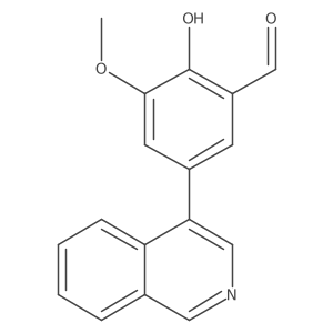 2-Hydroxy-5-(4-isoquinolinyl)-3-methoxybenzaldehyde结构式