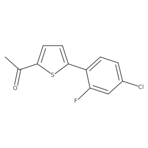1-[5-(4-Chloro-2-fluorophenyl)thiophen-2-yl]ethan-1-one结构式