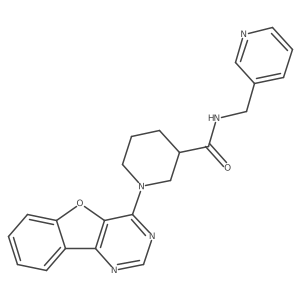 1-([1]benzofuro[3,2-d]pyrimidin-4-yl)-N-(pyridin-3-ylmethyl)piperidine-3-carboxamide Structure