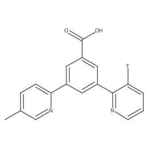 3-(3-Fluoropyridin-2-yl)-5-(5-methylpyridin-2-yl)benzoic acid结构式