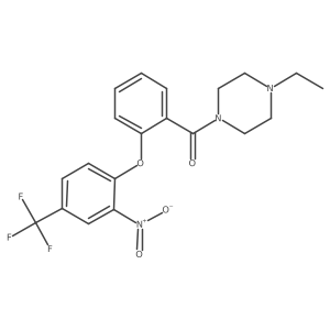 (4-Ethyl-1-piperazinyl)[2-[2-nitro-4-(trifluoromethyl)phenoxy]phenyl]methanone Structure