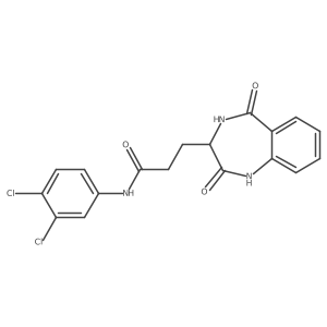 O=C(CCC1NC(=O)c2ccccc2NC1=O)Nc1ccc(Cl)c(Cl)c1结构式