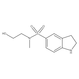 1h-Indole-5-sulfonamide,2,3-dihydro-n-(2-hydroxyethyl)-n-methyl- Structure