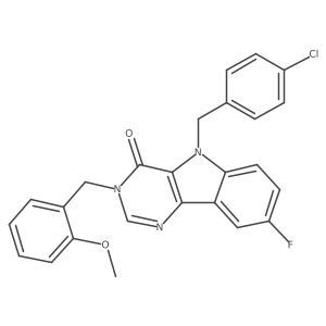 5-(4-chlorobenzyl)-8-fluoro-3-(2-methoxybenzyl)-3H-pyrimido[5,4-b]indol-4(5H)-one Structure