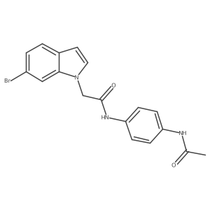 N-[4-(acetylamino)phenyl]-2-(6-bromo-1H-indol-1-yl)acetamide Structure
