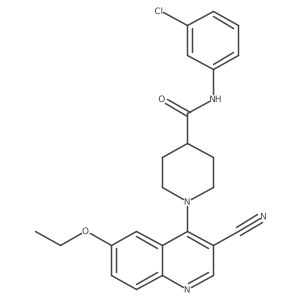 N-(3-chlorophenyl)-1-(3-cyano-6-ethoxyquinolin-4-yl)piperidine-4-carboxamide Structure