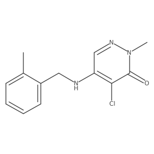 4-Chloro-2-methyl-5-{[(2-methylphenyl)methyl]amino}-2,3-dihydropyridazin-3-one Structure