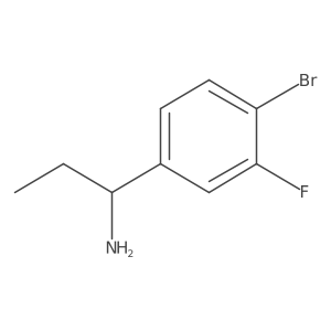 (S)-1-(4-Bromo-3-fluorophenyl)propan-1-amine结构式