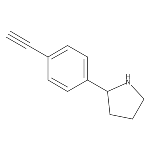 (R)-2-(4-Ethynylphenyl)pyrrolidine Structure